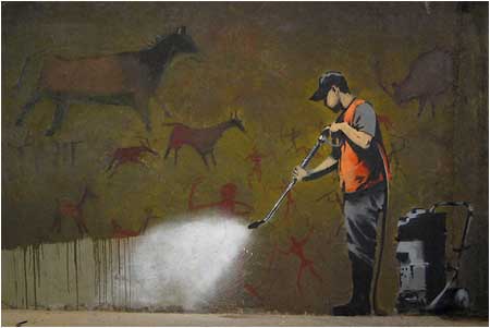 Banksy Cave Painting Removal Graffiti - Leake Street, London - Custom Paint By Numbers