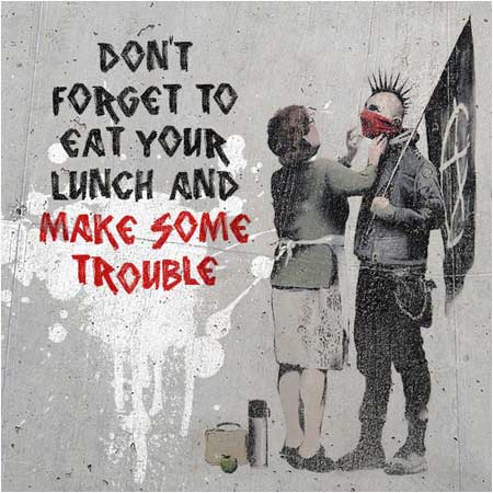 Banksy Don't Forget Your Scarf Punk Graffiti - Bristol Museum - Custom Paint By Numbers