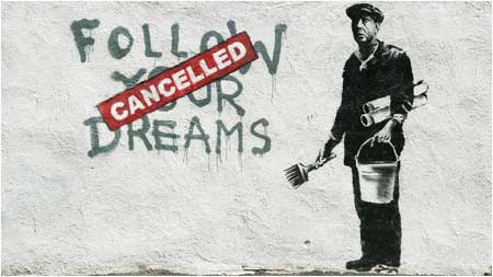 Banksy Follow Your Dreams Cancelled Graffiti - Boston, USA - Custom Paint By Numbers