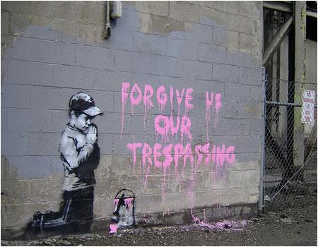 Banksy Forgive Us Our Trespassing Graffiti - Salt Lake City, USA - Custom Paint By Numbers
