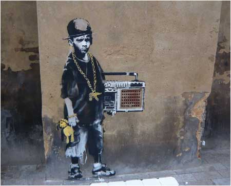 Banksy Ghetto Boy Graffiti - Hackney, London - Custom Paint By Numbers
