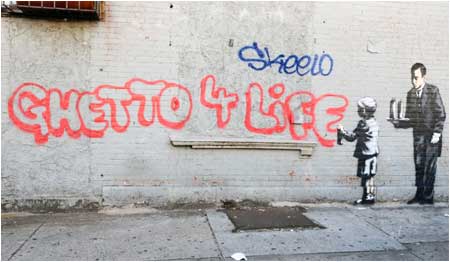 Banksy Ghetto for Life Graffiti - New York, USA - Custom Paint By Numbers
