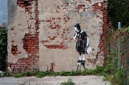 Banksy Girl and Mouse - New Orleans, USA - Custom Paint By Numbers