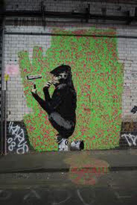 Banksy Gorilla Artist Shave Kong Graffiti - Leake Street, London - Custom Paint By Numbers