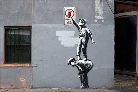 Banksy Graffiti is a Crime - New York, USA - Custom Paint By Numbers