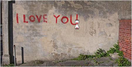 Banksy I Love You Graffiti - Isle of Wight - Custom Paint By Numbers
