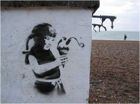 Banksy Ice Cream Bomb Graffitiâ Brighton, UK - Custom Paint By Numbers