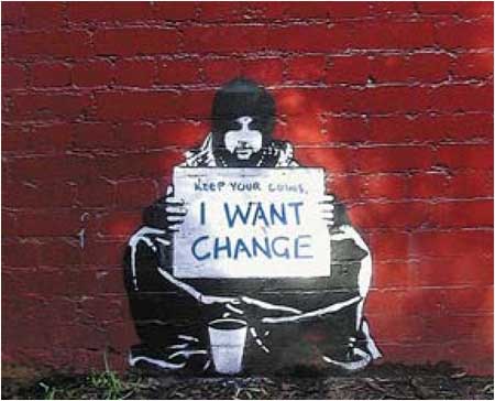 Banksy Keep Your Coins, I Want Change Graffiti - Melbourne, Australia - Custom Paint By Numbers