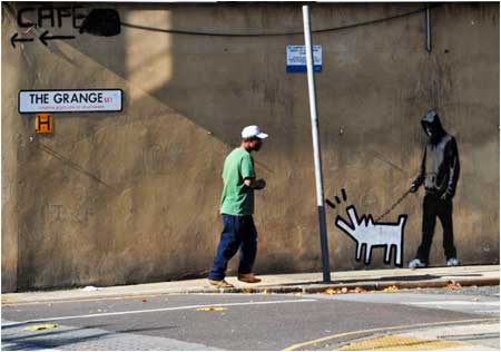 Banksy Keith Haring Dog Graffiti - Bermondsey, London - Custom Paint By Numbers