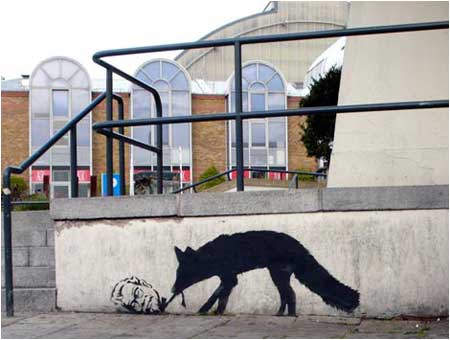 Banksy Kentucky Fox Graffiti - London - Custom Paint By Numbers
