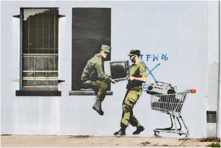 Banksy Looting Soldiers - New Orleans, USA - Custom Paint By Numbers