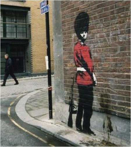 Banksy Pissing Soldier Graffiti - London - Custom Paint By Numbers