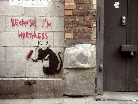 Banksy Rat Becaue I'm Worthless - London - Custom Paint By Numbers