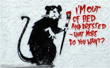 Banksy Rat I’m Out Of Bed What More Do You Want - Los Angeles and New York - Custom Paint By Numbers