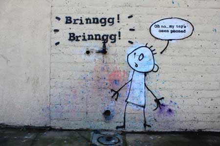 Banksy Tap Phoned Graffiti - London - Custom Paint By Numbers