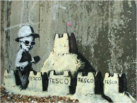 Banksy Tesco Sandcastle - Hastings, Kent - Custom Paint By Numbers