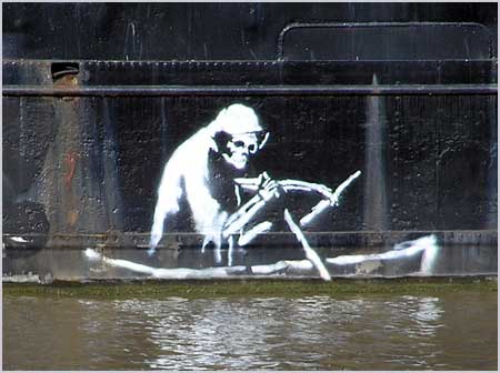 Banksy The Grim Reaper Thekla Boat - Bristol - Custom Paint By Numbers
