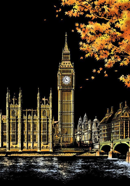 Big Ben London | Scratch Art Kit - Custom Paint By Numbers