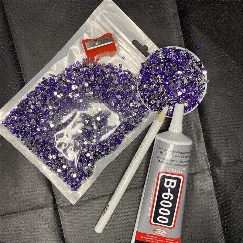 Diamond Fluid Bear Kit with Gems - Custom Paint By Numbers