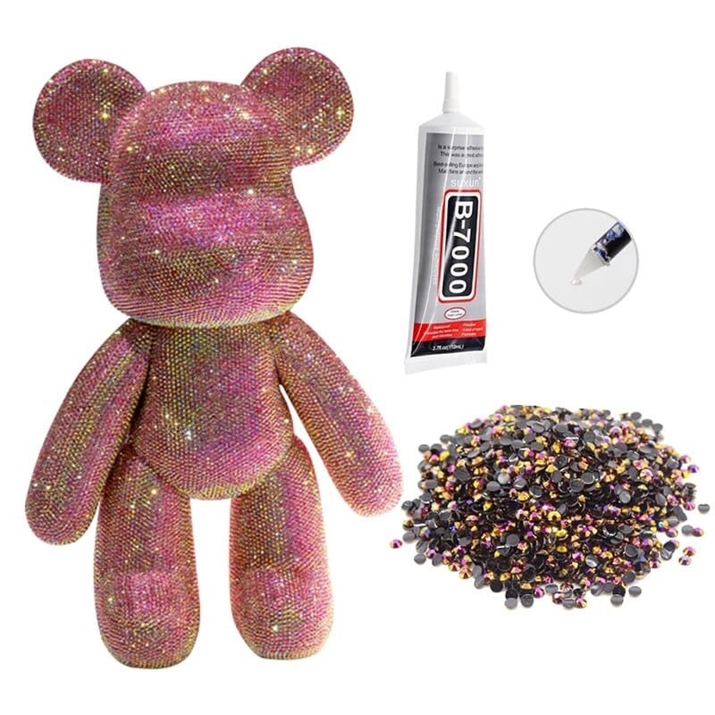 Diamond Painting Fluid Bear Kit with Gems – Custom Paint By Numbers