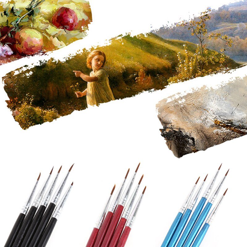 Fine Nylon Paint Brushes - Custom Paint By Numbers