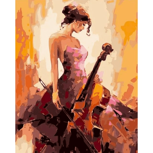 Paint By Numbers | A Lady in Cello - Custom Paint By Numbers