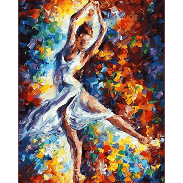 Paint By Numbers | Abstract Dancing Ballerina 2 - Custom Paint By Numbers