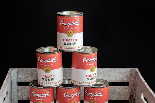 Paint By Numbers | Andy Warhol - Pile Up Of Campbell'S Tomato Soup Cans - Custom Paint By Numbers