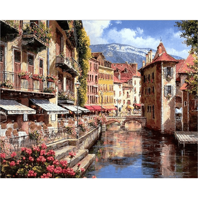 Paint By Numbers | Annecy Lake - Custom Paint By Numbers