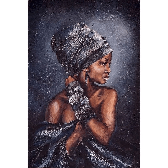 Paint By Numbers | Black African Goddess - Custom Paint By Numbers