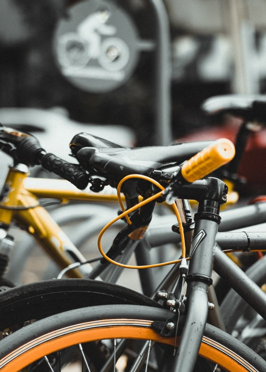 Paint By Numbers | Black And Yellow Bicycle In Tilt Shift Lens - Custom Paint By Numbers