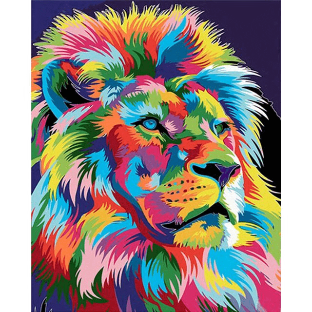 Paint By Numbers | Camouflage Art Lion - Custom Paint By Numbers