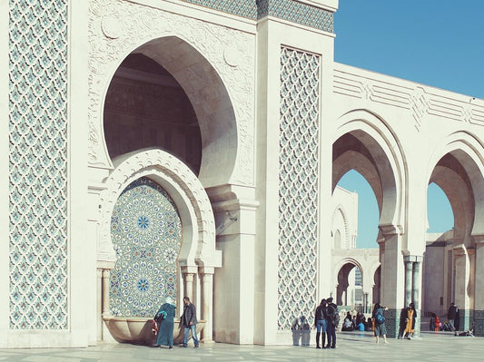 Paint By Numbers | Casablanca - People Walking Beside Triumphal Arch - Custom Paint By Numbers