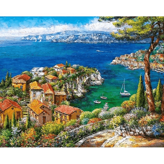 Paint By Numbers | Coastal Scene - Custom Paint By Numbers