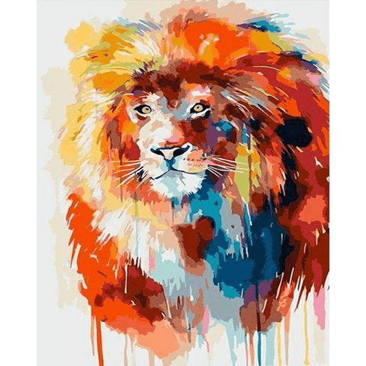 Paint By Numbers | Colorful Lion - Custom Paint By Numbers