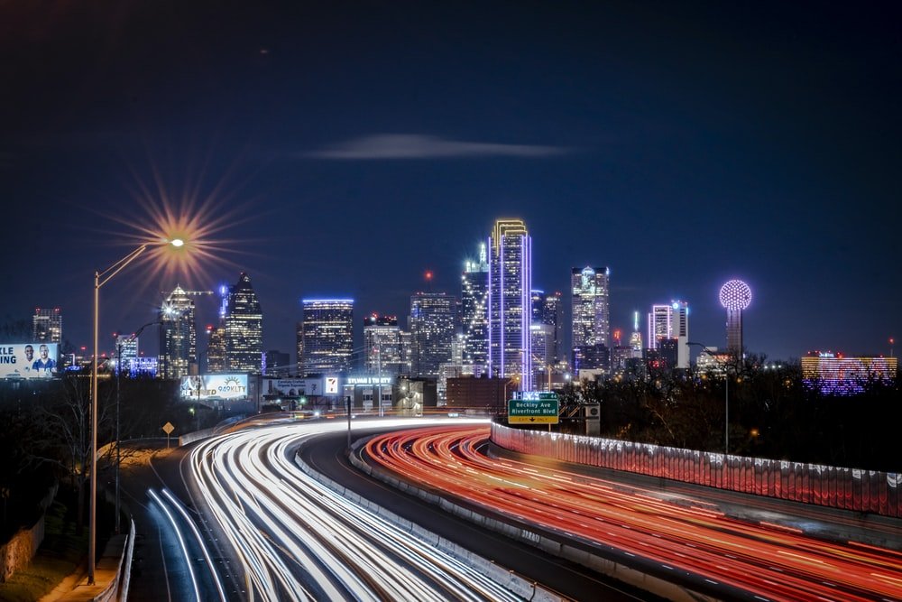 Paint By Numbers | Dallas - Time Lapse Photography Of City During Night Time - Custom Paint By Numbers
