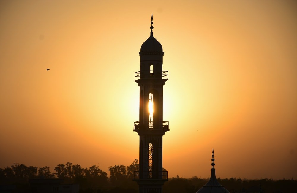 Paint By Numbers | Faisalabad - Silhouette Of Tower During Sunset - Custom Paint By Numbers