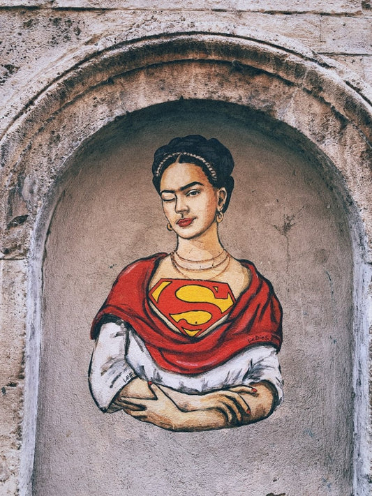 Paint By Numbers | Frida Kahlo Supergirl Mural - Custom Paint By Numbers