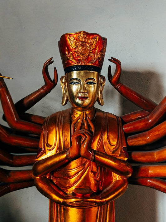 Paint By Numbers | Gold And Red Hindu Deity Figurine - Custom Paint By Numbers