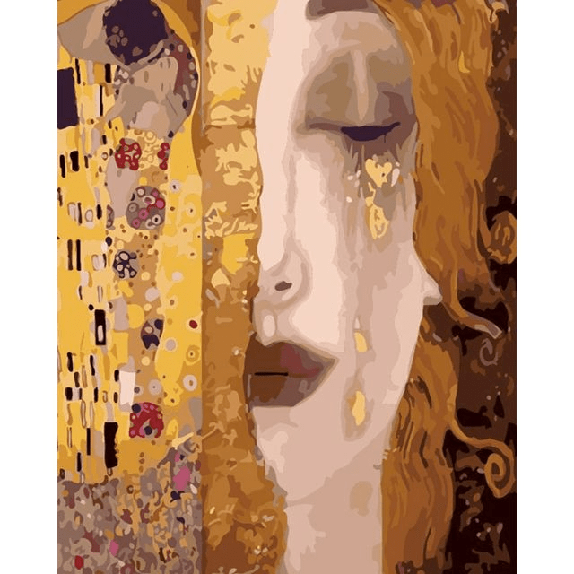 Paint By Numbers | Golden Tears and Kiss - Custom Paint By Numbers