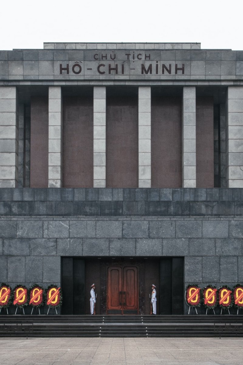 Paint By Numbers | Hanoi - Gray Stone Ho-Chi-Minh Building - Custom Paint By Numbers