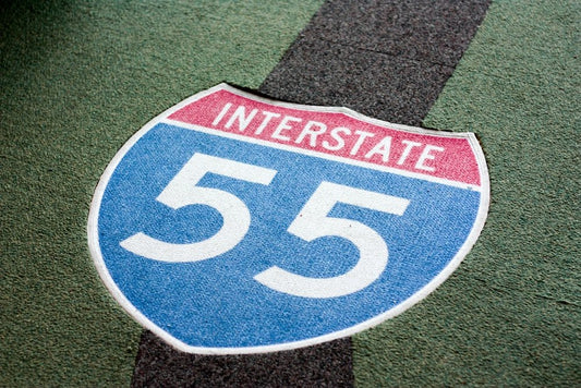 Paint By Numbers | Interstate 55 Icon On Field - Custom Paint By Numbers