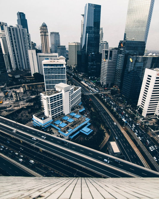 Paint By Numbers | Jakarta - City With Buildings Photograph - Custom Paint By Numbers