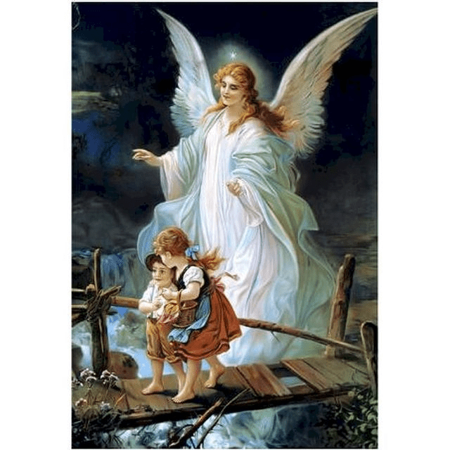 Paint By Numbers | Kids Night Guardian Angel - Custom Paint By Numbers