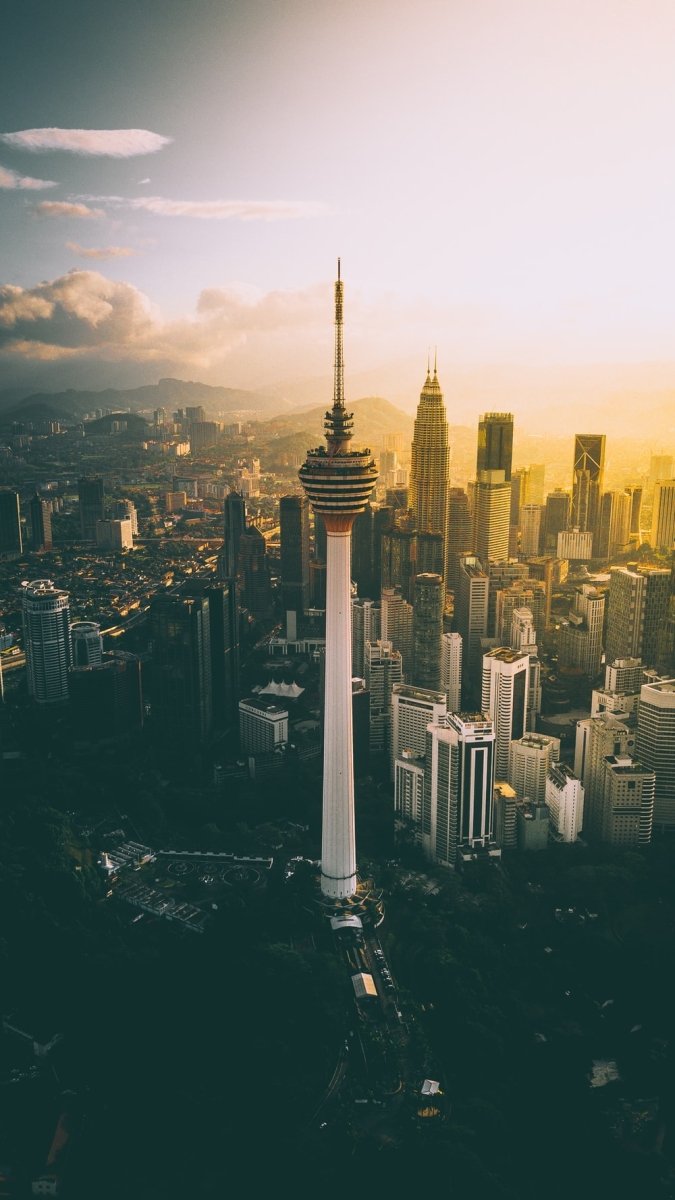 Paint By Numbers | Kuala Lumpur - Cn Tower During Golden Hour - Custom Paint By Numbers