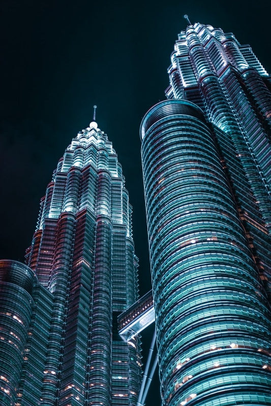 Paint By Numbers | Kuala Lumpur - Low-Angle Photography Of Petronas Twin Tower - Custom Paint By Numbers