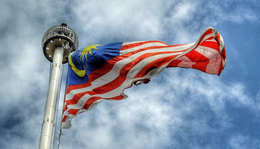 Paint By Numbers | Kuala Lumpur - Low Angle Photography Of Waving Flag Of Malaysia During Daytime - Custom Paint By Numbers