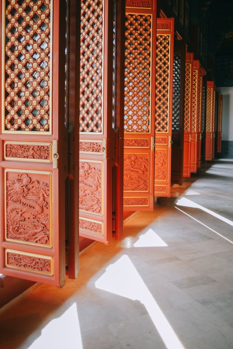 Paint By Numbers | Kunming - Brown Wooden Door On White And Brown Ceramic Tiles - Custom Paint By Numbers