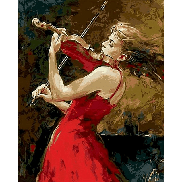Paint By Numbers | Lady in Violin 2 - Custom Paint By Numbers