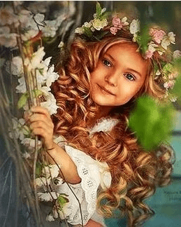 Paint By Numbers | Little Angel with Curly Hair - Custom Paint By Numbers